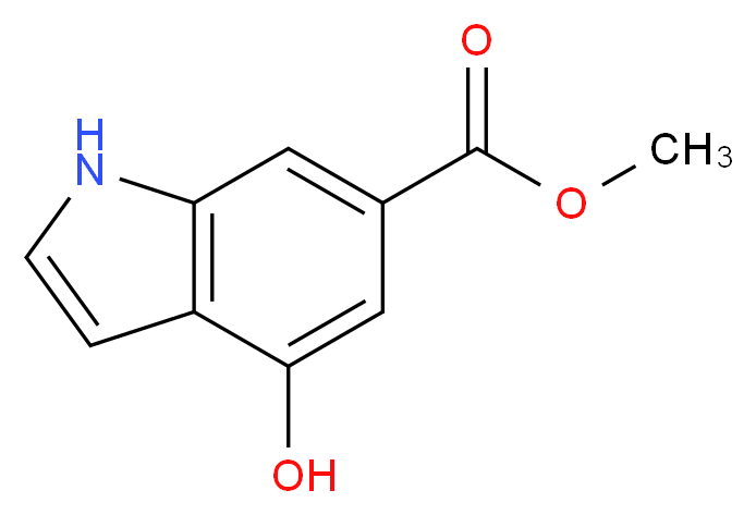 Methyl 4-hydroxy-1H-indole-6-carboxylate_分子结构_CAS_77140-48-8)