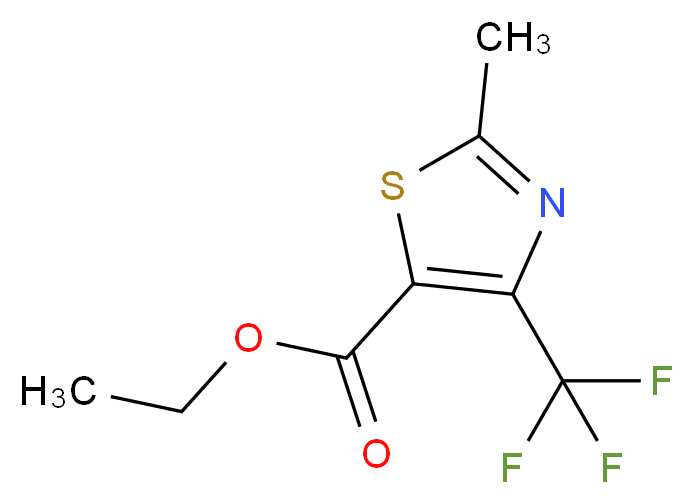 Ethyl 2-methyl-4-(trifluoromethyl)-1,3-thiazole-5-carboxylate 97%_分子结构_CAS_117724-62-6)