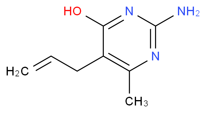 2-amino-6-methyl-5-(prop-2-en-1-yl)pyrimidin-4-ol_分子结构_CAS_6957-86-4