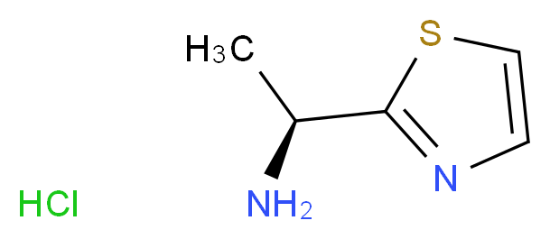 (1S)-1-(1,3-thiazol-2-yl)ethan-1-amine hydrochloride_分子结构_CAS_623143-43-0