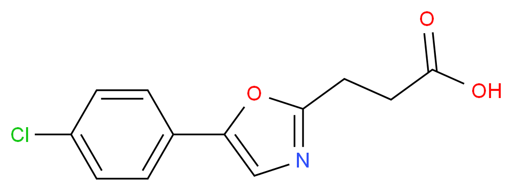 3-[5-(4-chlorophenyl)-1,3-oxazol-2-yl]propanoic acid_分子结构_CAS_23464-95-1)