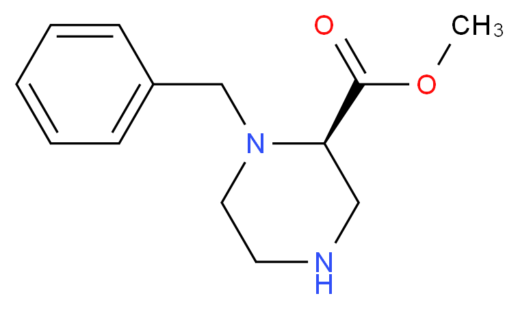 (R)-methyl 1-benzylpiperazine-2-carboxylate_分子结构_CAS_)