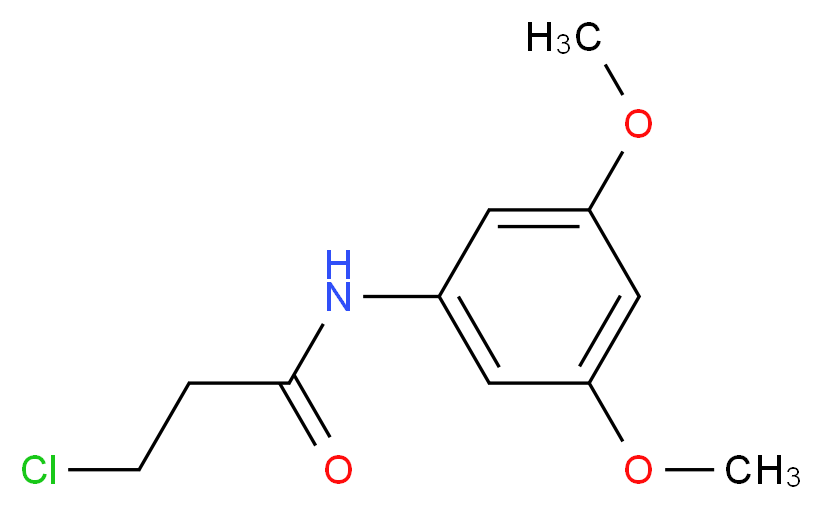 3-chloro-N-(3,5-dimethoxyphenyl)propanamide_分子结构_CAS_915923-51-2