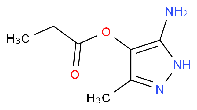 5-amino-3-methyl-1H-pyrazol-4-yl propanoate_分子结构_CAS_23286-70-6