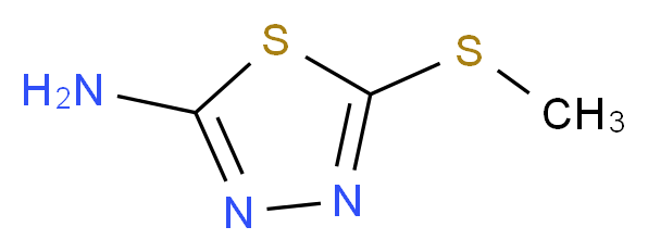 2-Amino-5-(methylthio)-1,3,4-thiadiazole_分子结构_CAS_)