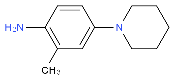 2-methyl-4-(piperidin-1-yl)aniline_分子结构_CAS_73164-32-6