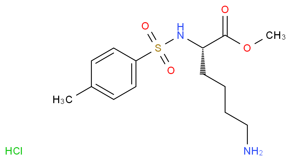 methyl (2S)-6-amino-2-(4-methylbenzenesulfonamido)hexanoate hydrochloride_分子结构_CAS_5266-48-8