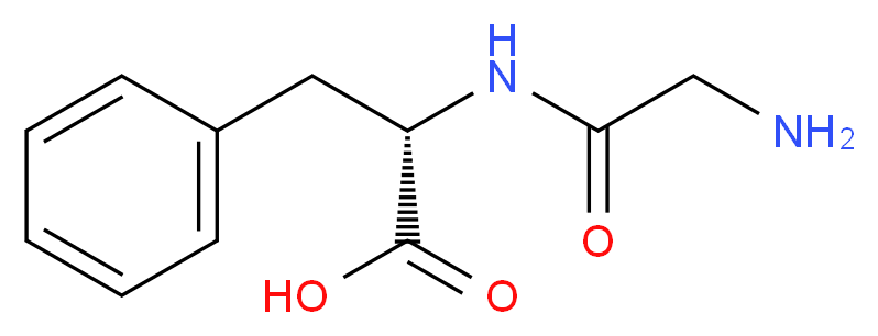 (2S)-2-(2-aminoacetamido)-3-phenylpropanoic acid_分子结构_CAS_3321-03-7