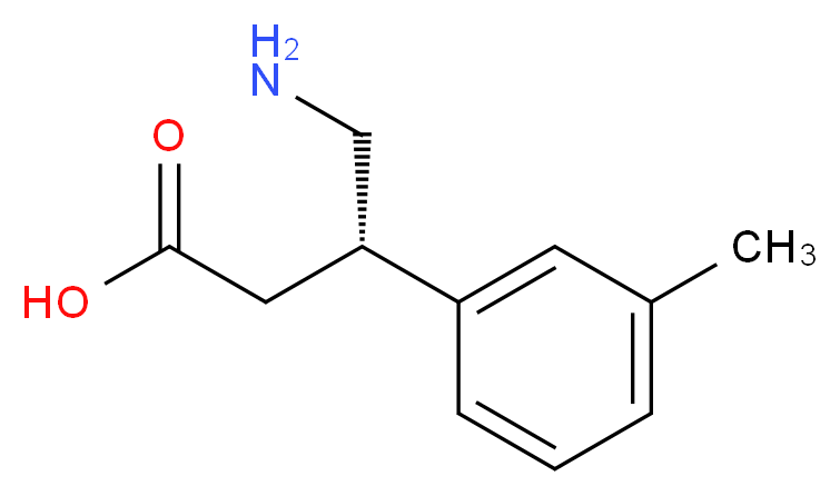 (3S)-4-amino-3-(3-methylphenyl)butanoic acid_分子结构_CAS_1260609-90-2