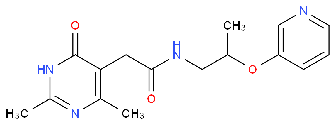 2-(2,4-dimethyl-6-oxo-1,6-dihydropyrimidin-5-yl)-N-[2-(pyridin-3-yloxy)propyl]acetamide_分子结构_CAS_)