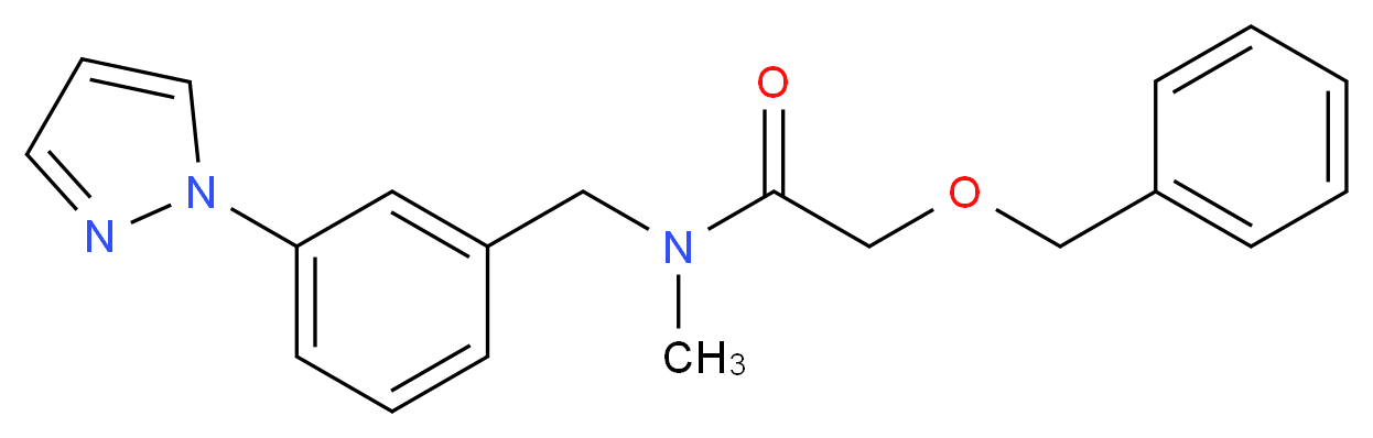 2-(benzyloxy)-N-methyl-N-[3-(1H-pyrazol-1-yl)benzyl]acetamide_分子结构_CAS_)