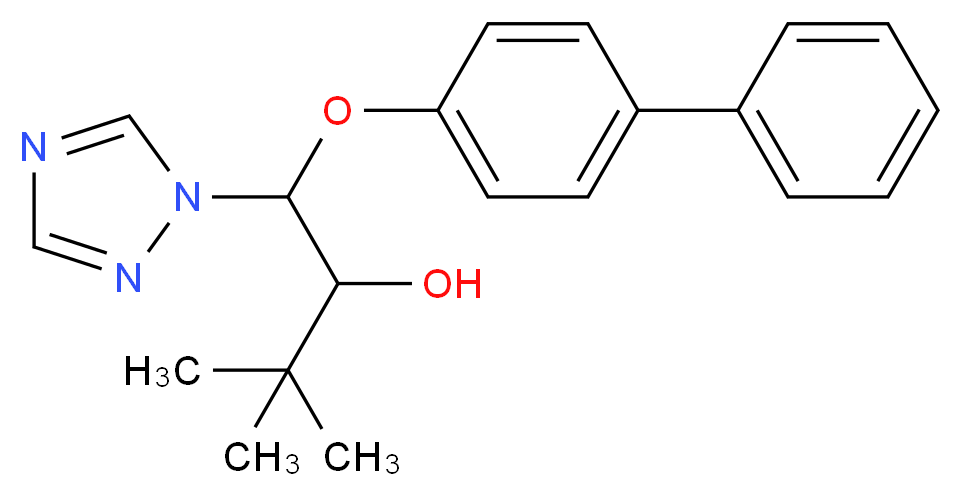 3,3-dimethyl-1-(4-phenylphenoxy)-1-(1H-1,2,4-triazol-1-yl)butan-2-ol_分子结构_CAS_55179-31-2