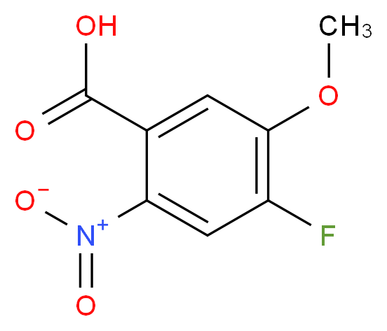 4-Fluoro-5-methoxy-2-nitrobenzoic acid_分子结构_CAS_864293-50-5)