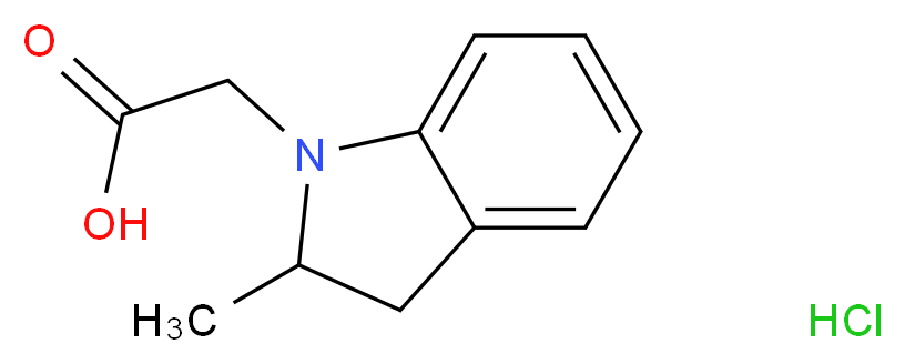 (2-Methyl-2,3-dihydro-1H-indol-1-yl)acetic acid hydrochloride_分子结构_CAS_)
