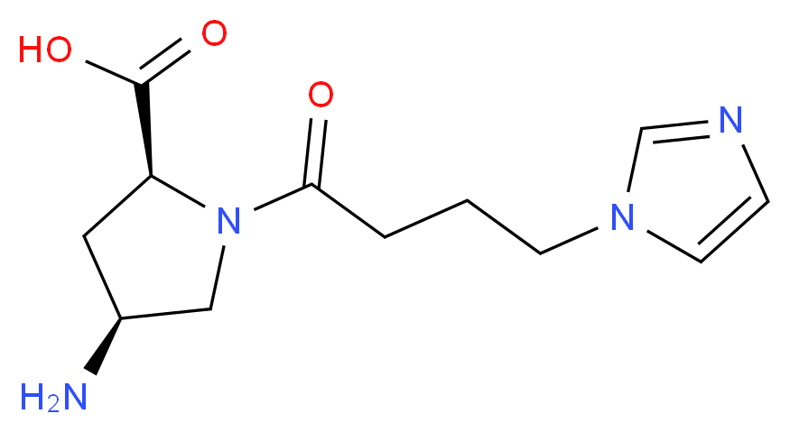 (4S)-4-amino-1-[4-(1H-imidazol-1-yl)butanoyl]-L-proline_分子结构_CAS_)