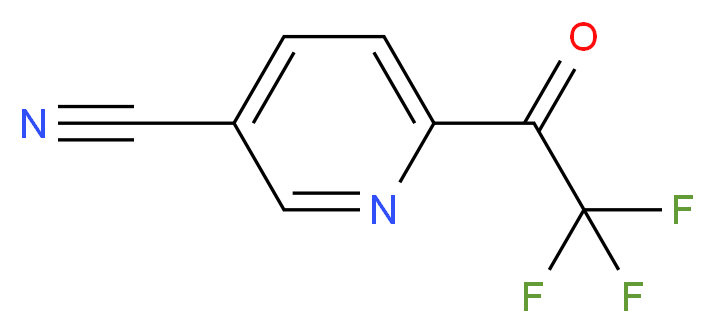 6-(trifluoroacetyl)pyridine-3-carbonitrile_分子结构_CAS_1060804-08-1