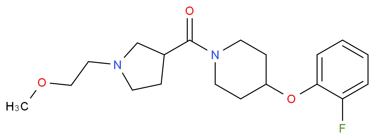 4-(2-fluorophenoxy)-1-{[1-(2-methoxyethyl)pyrrolidin-3-yl]carbonyl}piperidine_分子结构_CAS_)