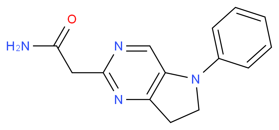 2-(5-phenyl-6,7-dihydro-5H-pyrrolo[3,2-d]pyrimidin-2-yl)acetamide_分子结构_CAS_)