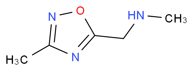 methyl[(3-methyl-1,2,4-oxadiazol-5-yl)methyl]amine_分子结构_CAS_933683-06-8