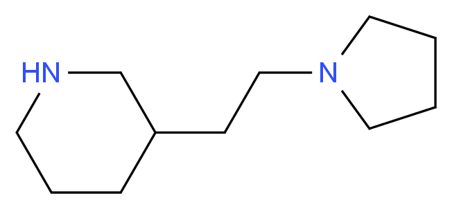 3-[2-(1-Pyrrolidinyl)ethyl]piperidine_分子结构_CAS_)