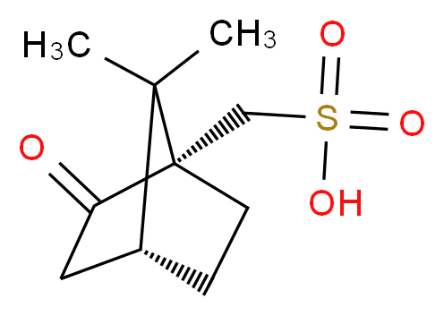 [(1S,4R)-7,7-dimethyl-2-oxobicyclo[2.2.1]heptan-1-yl]methanesulfonic acid_分子结构_CAS_3144-16-9