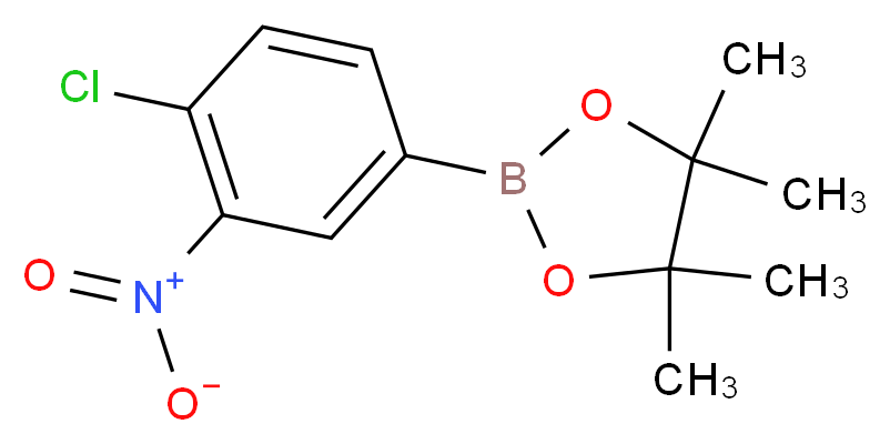 4-Chloro-3-nitrobenzeneboronic acid, pinacol ester 98%_分子结构_CAS_913836-26-7)