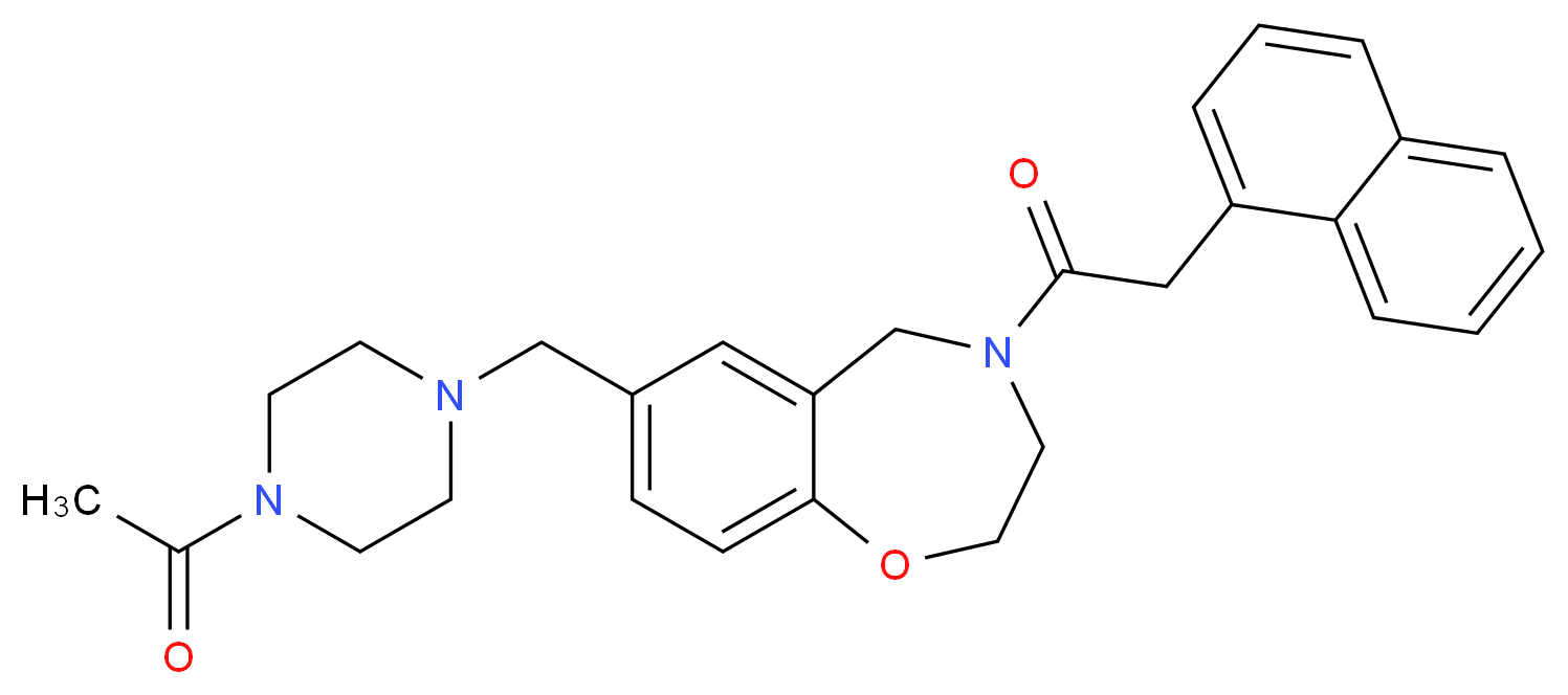 7-[(4-acetyl-1-piperazinyl)methyl]-4-(1-naphthylacetyl)-2,3,4,5-tetrahydro-1,4-benzoxazepine_分子结构_CAS_)