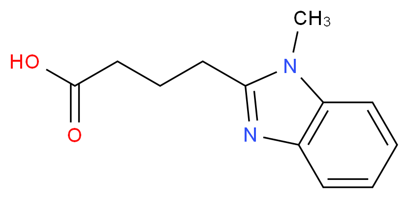 4-(1-Methyl-1H-benzoimidazol-2-yl)-butyric acid_分子结构_CAS_)