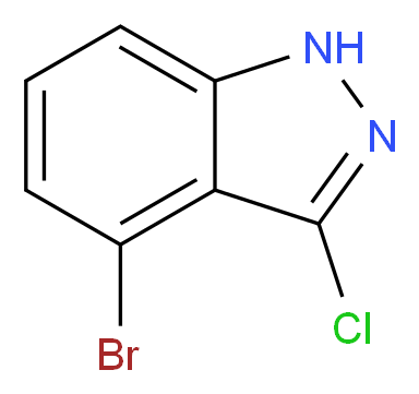 4-bromo-3-chloro-1H-indazole_分子结构_CAS_1000343-46-3