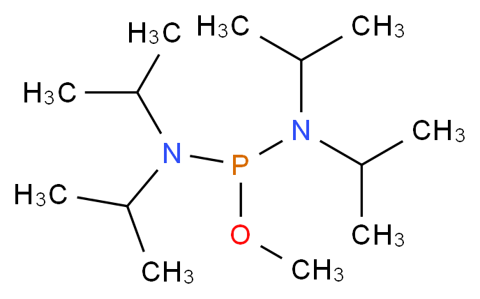 {[bis(propan-2-yl)amino](methoxy)phosphanyl}bis(propan-2-yl)amine_分子结构_CAS_92611-10-4