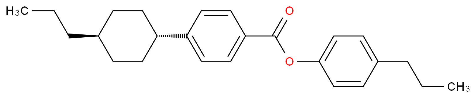 4-Propylphenyl 4-(trans-4-propylcyclohexyl)benzoate_分子结构_CAS_72928-02-0)
