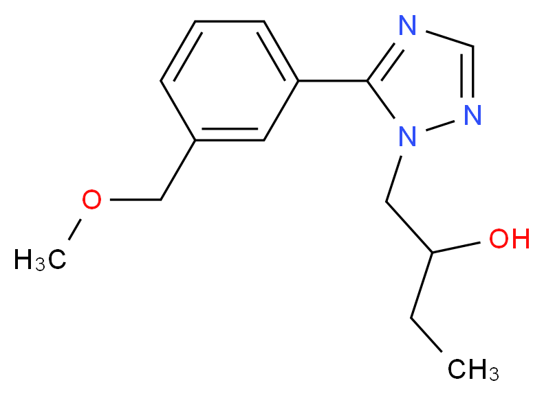 1-{5-[3-(methoxymethyl)phenyl]-1H-1,2,4-triazol-1-yl}butan-2-ol_分子结构_CAS_)