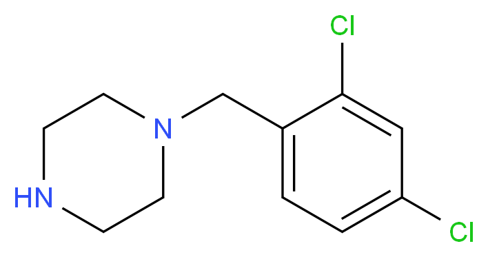 1-(2,4-Dichlorobenzyl)piperazine_分子结构_CAS_)