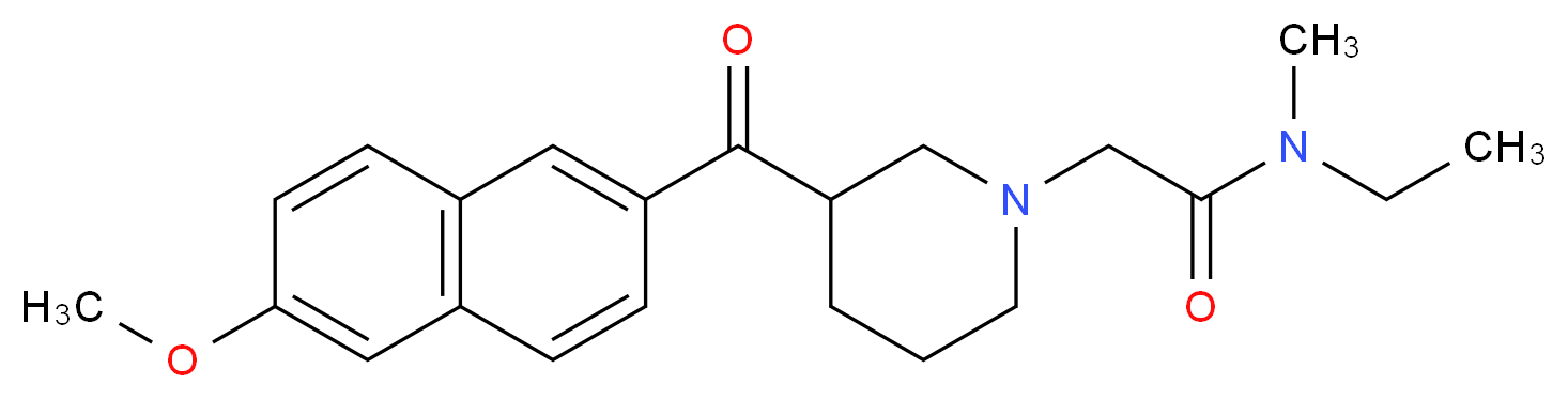 N-ethyl-2-[3-(6-methoxy-2-naphthoyl)piperidin-1-yl]-N-methylacetamide_分子结构_CAS_)