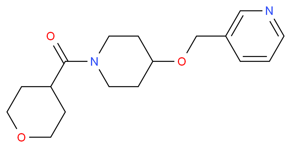 3-({[1-(tetrahydro-2H-pyran-4-ylcarbonyl)-4-piperidinyl]oxy}methyl)pyridine_分子结构_CAS_)