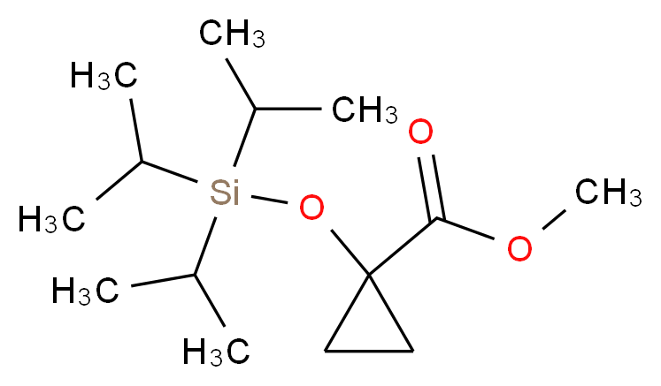 methyl 1-{[tris(propan-2-yl)silyl]oxy}cyclopropane-1-carboxylate_分子结构_CAS_205756-59-8