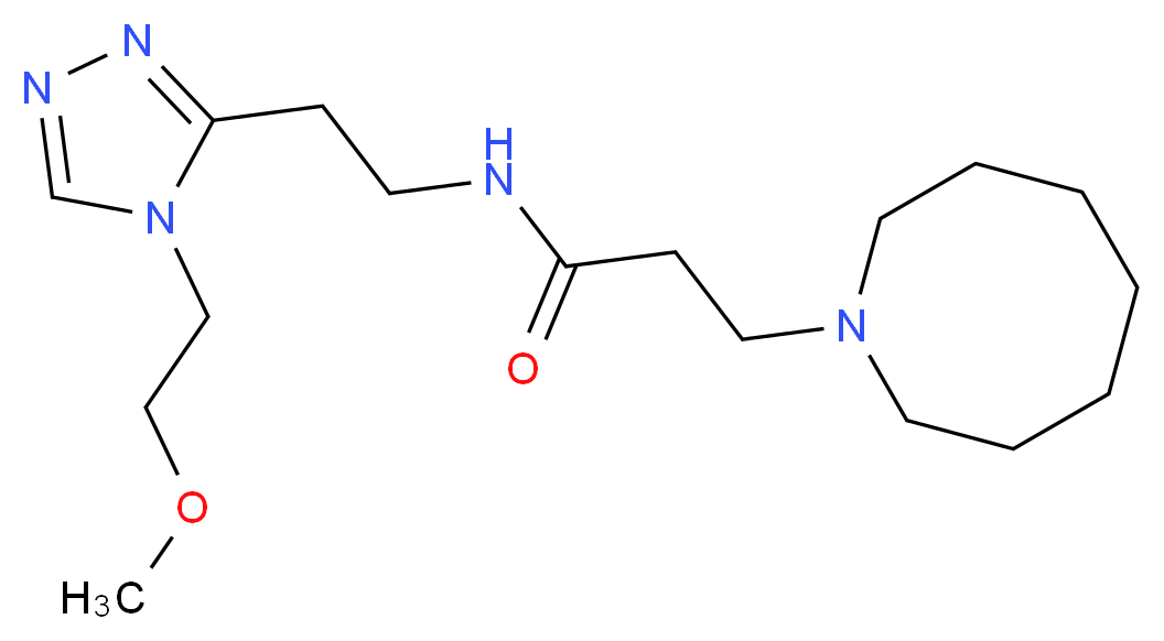 3-azocan-1-yl-N-{2-[4-(2-methoxyethyl)-4H-1,2,4-triazol-3-yl]ethyl}propanamide_分子结构_CAS_)