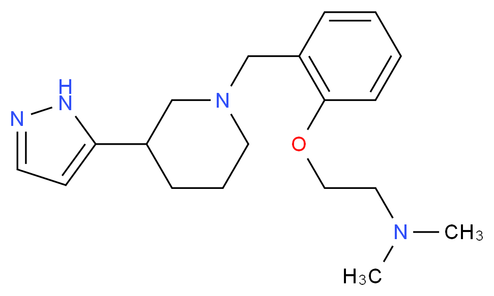 N,N-dimethyl-2-(2-{[3-(1H-pyrazol-5-yl)piperidin-1-yl]methyl}phenoxy)ethanamine_分子结构_CAS_)