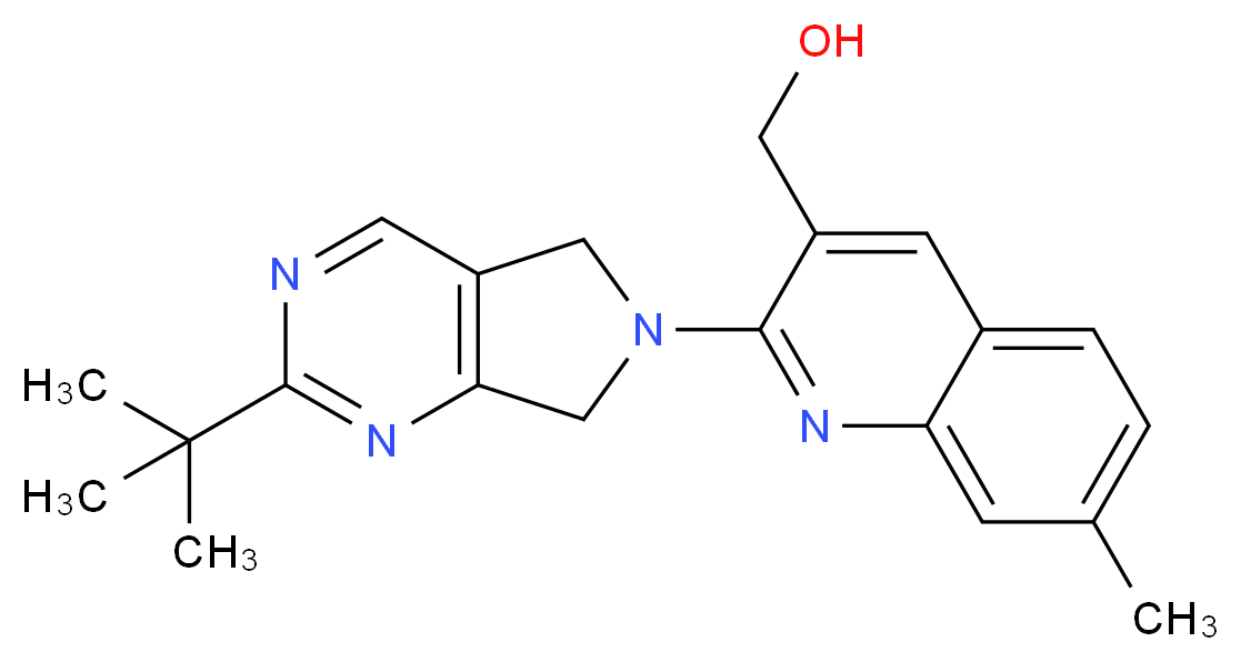 [2-(2-tert-butyl-5,7-dihydro-6H-pyrrolo[3,4-d]pyrimidin-6-yl)-7-methylquinolin-3-yl]methanol_分子结构_CAS_)