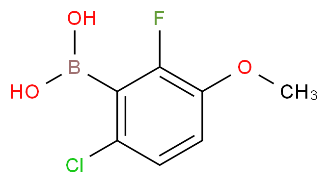 6-Chloro-2-fluoro-3-methoxyphenylboronic acid_分子结构_CAS_867333-04-8)