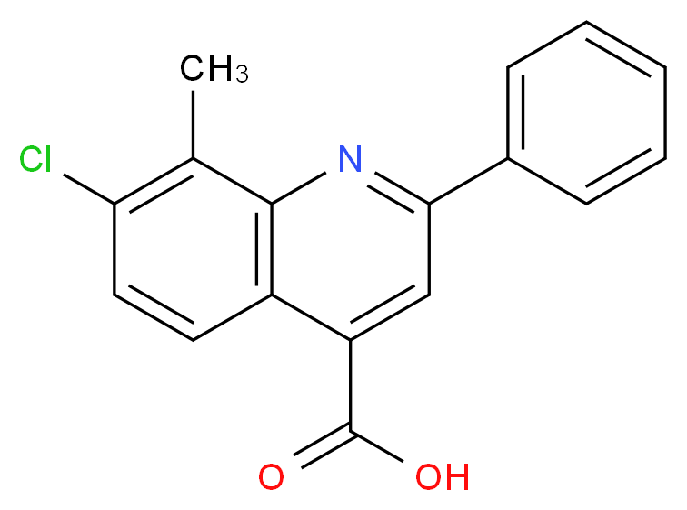 7-Chloro-8-methyl-2-phenylquinoline-4-carboxylic acid_分子结构_CAS_500346-26-9)