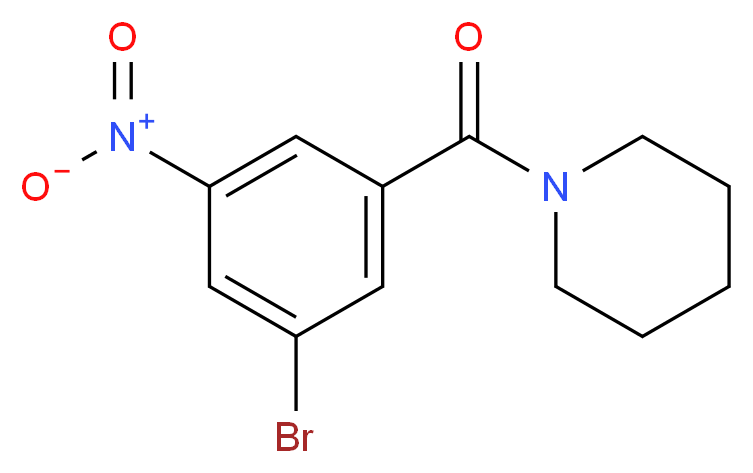 1-(3-Bromo-5-nitrobenzoyl)piperidine 98%_分子结构_CAS_)