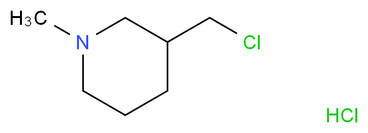 3-氯甲基-1-甲基哌啶 盐酸盐_分子结构_CAS_66496-82-0)