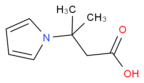 3-methyl-3-(1H-pyrrol-1-yl)butanoic acid_分子结构_CAS_395090-68-3