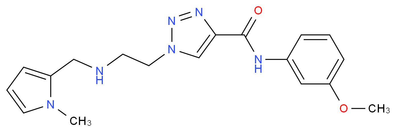 N-(3-methoxyphenyl)-1-(2-{[(1-methyl-1H-pyrrol-2-yl)methyl]amino}ethyl)-1H-1,2,3-triazole-4-carboxamide_分子结构_CAS_)