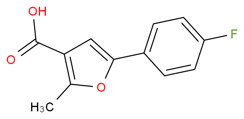 5-(4-fluorophenyl)-2-methyl-3-furoic acid_分子结构_CAS_111787-88-3)