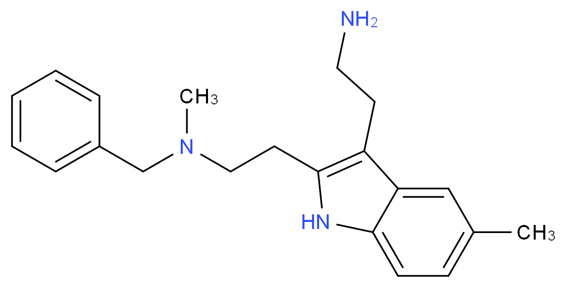 2-[3-(2-Aminoethyl)-5-methyl-1H-indol-2-yl]-N-benzyl-N-methylethanamine_分子结构_CAS_)