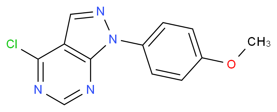 4-chloro-1-(4-methoxyphenyl)-1H-pyrazolo[3,4-d]pyrimidine_分子结构_CAS_650628-54-9