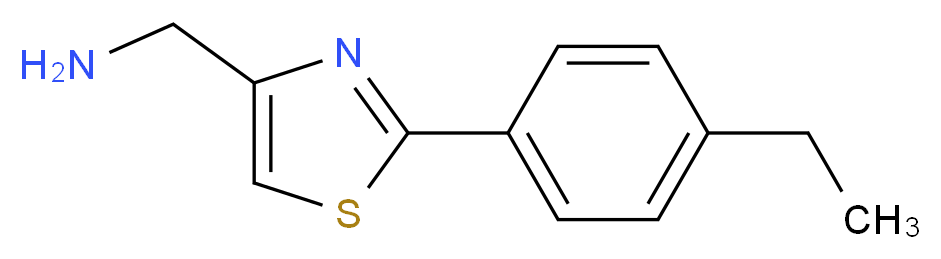 [2-(4-ethylphenyl)-1,3-thiazol-4-yl]methanamine_分子结构_CAS_885280-80-8