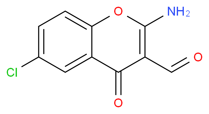 2-amino-6-chloro-4-oxo-4H-chromene-3-carbaldehyde_分子结构_CAS_68301-77-9